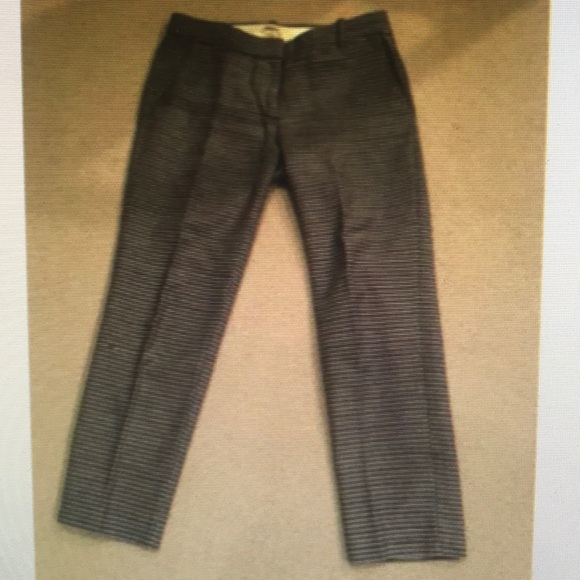 J. Crew Pants - JCrew 0 Cafe Capri navy white optic tweed